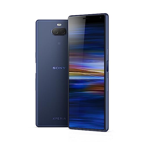 Sony Xperia 10 Smartphone (15,24 cm (6 Zoll) 21:9 Full HD+ Display, 64 GB Speicher, Dual-SIM, Split-Screen, Android 9) Navy Blau