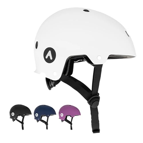 ATTABO Genes Helm für Skate, Inlineskaten, Roller & MTB – ABS-Injektion, EPS-Aufpralldämpfung, 11 Lüftungslöcher, verstellbar M Drehknopf, Kinnriemen-Schnalle, 400 g, CE/EN 1078