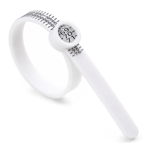 Meowoo Ringmaßband Ringgrößenmesser EU Größe 41-76, Messen Sie Schnell die Ringgröße