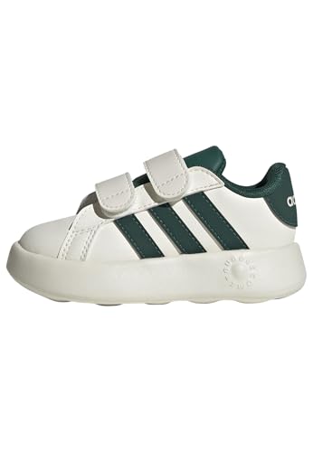 adidas Unisex Baby Grand Court 2.0 Shoes Kids Schuhe, Off White/Collegiate Green/Core Black