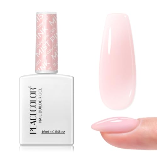 PEACECOLOR Aufbaugel für Gelnägel 16ML UV Builder Gel Milky Pink