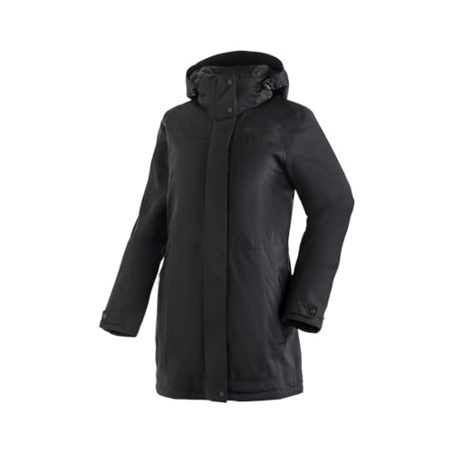 Maier Sports Lisa 2.1, Damen Outdoorjacke, Wasserdichter Outdoor-Mantel mit vielen Features, mTEX Wetterschutz und mTHERM für hohen Wärmerückhalt, PFC-frei, Schwarz, 46