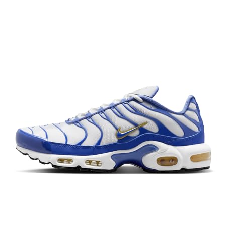 NIKE Air Max Plus TN Herren Sneaker Sneaker, White Polar Varsity Maize Lyon Blue, 45.5 EU