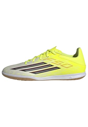 adidas Unisex F50 Club Indoor Football Shoes, Team solar Yellow 2/core Black/Lucid red, 40 2/3 EU