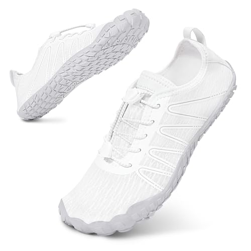 Bigzagger Barfuss Schuhe Damen Herren Sommer Barfußschuhe Damen Schnell Trocknend Badeschuhe mit Breite Zehenbox und Zero-Drop Sohle Unisex Barfussschuhe Traillaufschuhe Fitnessschuhe