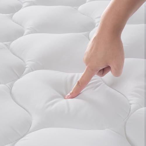 DUANDUAN Matratzen Topper 140x200 cm – Weiche Atmungsaktive Gesteppte Matratzenauflage mit tiefen Taschen-Maschinenwaschbarer Matratzenschoner, Für Boxspringbett & Standardmatratzen, Weiß