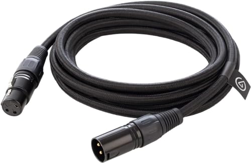 Elgato XLR Cable – Geschirmtes Mikrofonkabel für Studioaufnahme und Liveproduktion, vergoldete Kontakte, Stecker auf Buchse, für Mikrofonpegel und symmetrischen analogen Line-Pegel, 3 m