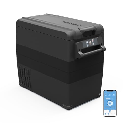 Alpicool NCF55 50L Kompressor Kühlbox 12V tragbarer Mini-Kühlschrank elektrische Gefrierbox klein Gefrierschrank für Auto camping, Lkw, Boot, -20℃ bis 20℃(Schwarz)