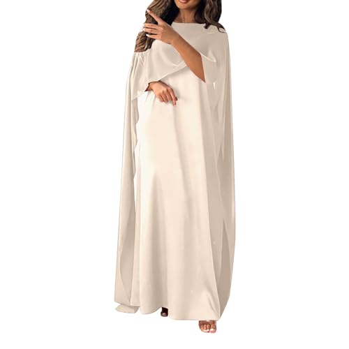Generisch Abaya Damen Gebetskleidung für Frauen Muslimische Gebet Kaftan Islamisches bescheidenes Kleid mit Spitzenärmel Fließendes Abaya-Kleid