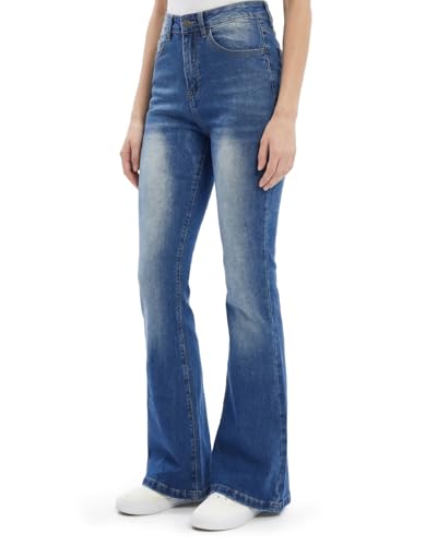 Zylioo Tall Damen Flared Jeans Extra Lang Bein Female Jeanshose Bootcut Stretch Denim Hose Schlaghose