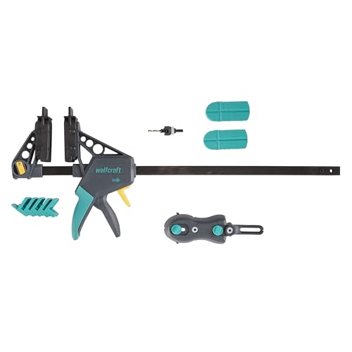 wolfcraft Terrassenbau-Set - 11-teiliges Werkzeug Komplett-Set für eine schnelle und präzise Terrassenmontage - Ideal für Heim- & Handwerker - 6988000