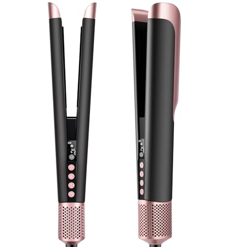 Air Haarglätter Föhn 2 In 1 - Nass-zu-Trocken Glätteisen, Keine Hitzeschäden, Keine Heißen Platten, 110.000 U/min Air Straight Hair Straightener, Haare Schnell Föhnen und Glätten, 1300W, Max 160 ℃