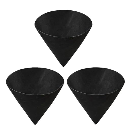 URPIZY 3er Set Konische Pflanzkorb-Eins?TZE aus Filz, Schwarz, Atmungsaktiv mit Feuchtigkeitskontrolle f¨¹r H?ngeampeln und T?pfe, Indoor und Outdoor Garten