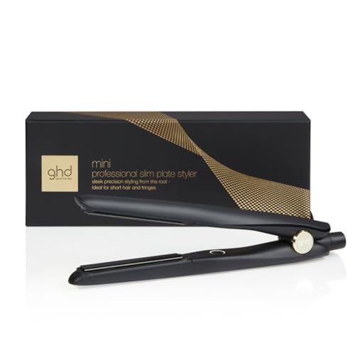 ghd mini Styler in Schwarz - schmales kleines Glätteisen mit High-Perfomance Keramikplatten - Präzises Sytling, optimale Stylingtemperatur von 185°C - Für Alle Haartypen