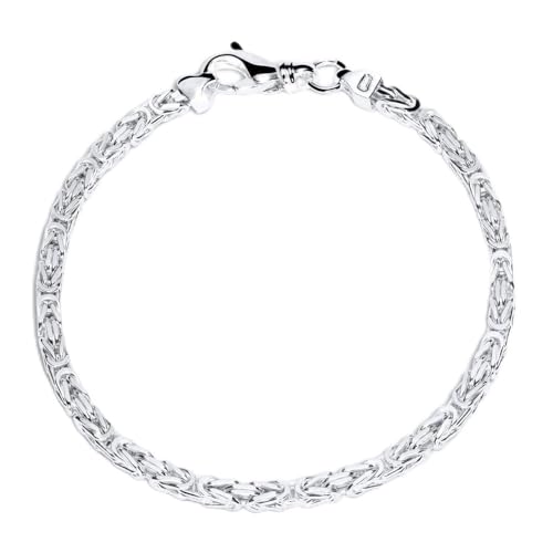 JEWLIX Königsarmband 925 Sterling Silber - Silberarmband 3.5mm -17cm KA0035