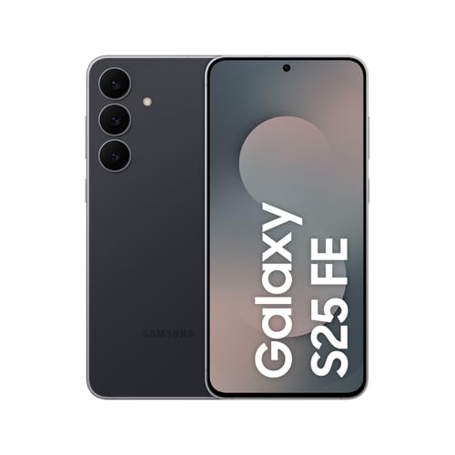 Samsung Galaxy S25 FE mit Galaxy AI, Handy mit Android, 6,7 Zoll FHD-Display, 50 MP Kamera, 256 GB Speicher, 8 GB RAM, 4.900 mAh Akku, JetBlack, 3 Jahre Herstellergarantie [Exklusiv auf Amazon]