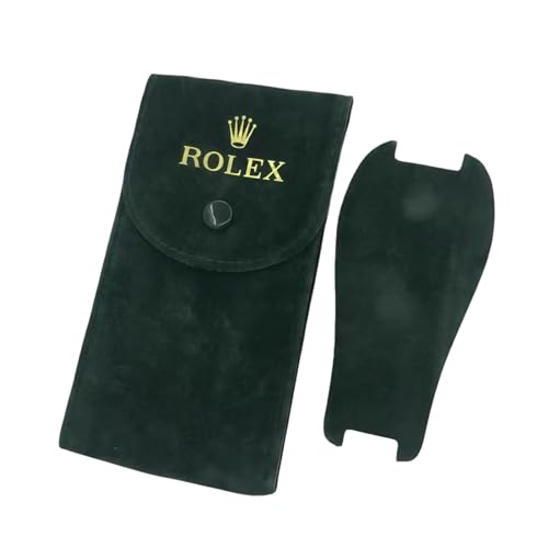 ROUREOX Grüne Uhrenbox Aufbewahrungsetui Vitrine Organizer Premium Samt Innen Schutz Halter Uhrenkasten für Rolex - A