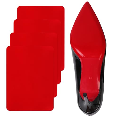 Schuhsohlenschutz, Schuhgriffe an der Unterseite der Schuhe, rutschfeste Schuhunterseite, Schuh-Abdeckung, Schuhgriffe für Fersen, Rot, 2 Paar, 15,2 x 11,4 cm