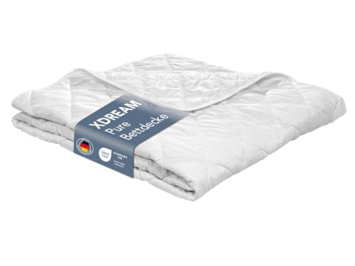 XDREAM Pure ultraleichte Sommerdecke 135x200 cm| sehr dünne und ultraleichte Bettdecke | waschbar 60 Grad | Allergiker geeignet | 100% Mikrofaser | Öko-TEX® | 135 x 200 cm