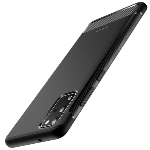 JETech Dünne Hülle für Samsung Galaxy S20 5G (2020), Dünne Handyhülle mit Stoßdämpfung und Kohlefaser Design (Schwarz)