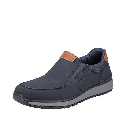 Rieker Herren B9062 Schnürhalbschuhe, blau, 42 EU