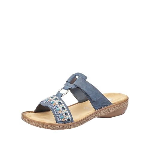 Rieker 628M6, Damen Pantoletten, Blau (baltik), 38 EU (5 UK)