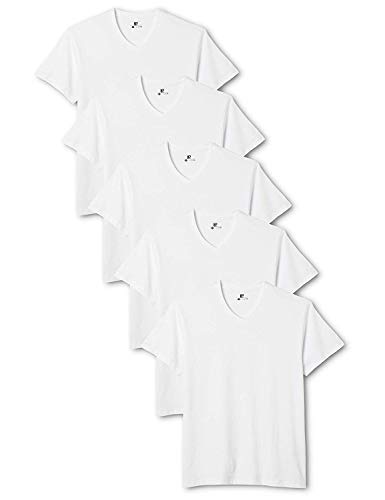Lower East Herren Le156 T-Shirt, 5x Weiß, L EU