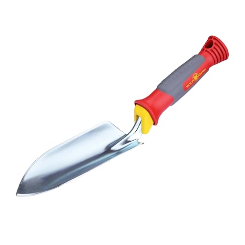 WOLF-Garten Blumenkelle LU-2K (7 cm Arbeitsbreite, ideal für Garten, Terrasse & Balkon, mit rutschfestem Handgriff mit Softeinlage) 2915000, rot/gelb