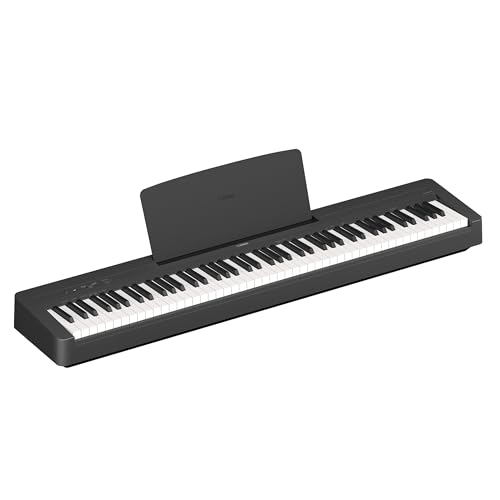 Yamaha P-145BT Digitalpiano – Leichtes und tragbares Digitalpiano mit Graded-Hammer-Compact Klaviatur mit 88 gewichteten Tasten und 10 Instrumentenklängen, Bluetooth – Schwarz