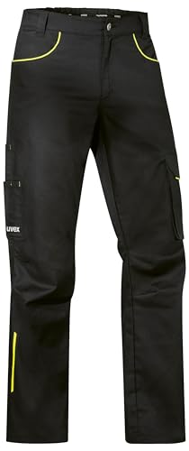 Uvex Tune-up Light Arbeitshose Herren – Leichter 2-Wege-Stretch – Schwarz-Gelb Größe 58