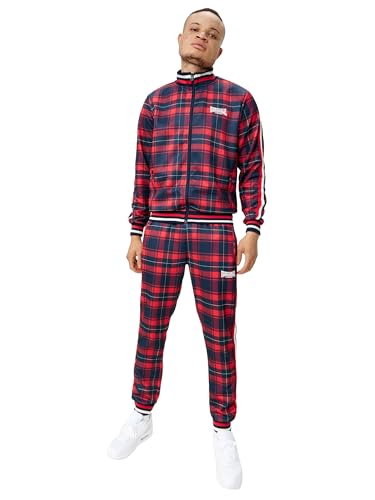 Lonsdale Herren WICKSTONE Trainingsanzug, Rot/Blau, XXL