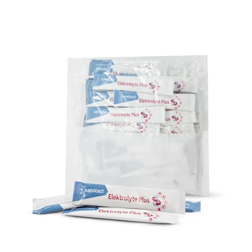sanotact Elektrolyte Plus 50 Stück – Großpackung für Festival, Sport & Hochzeit Gastgeschenk – Elektrolyte Pulver für den Party Urlaub Zubehör & Training