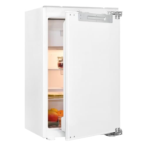 Exquisit Einbaukühlschrank mit Gefrierfach | 119 l Nutzinhalt, Energieklasse E, 40 dB(A) | kompakte Bauform, 4-Sterne-Gefrierfach, LED-Beleuchtung, elektronische Regelung | EKS5131-4-FE-090E