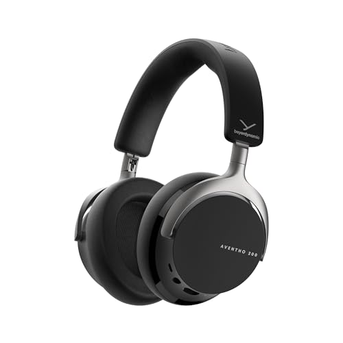 beyerdynamic AVENTHO 200 Wireless Over-Ear Kopfhörer mit aktiver Geräuschunterdrückung, 60 Stunden Akkulaufzeit, austauschbare Ohrpolster, Design in Schwarz - neues Update per App verfügbar