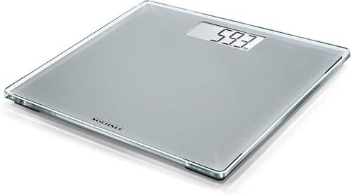 Soehnle Style Sense Compact 300 Personen Digitalwaage mit extragroßer Trittfläche, Waage mit gut lesbarer LCD-Anzeige, Personenwaage im extraflachen Design, Körperwaage aus Sicherheitsglas