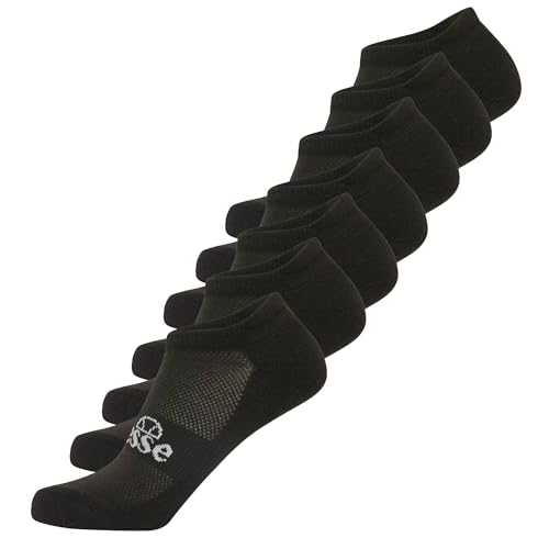 Ellesse Unisex Sneaker Socken ARADO, 7 Paar - Trainer Liner, Logo Schwarz 43-46,5