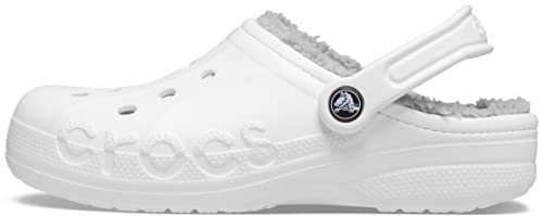 Crocs Unisex Erwachsene Baya Lined Clog Clog, White/Light Grey, 43/44 EU