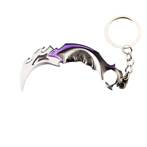 Valorant Games Mini-Waffenmodell, Schlüsselanhänger für Schlüssel, Handys, Rucksack-Dekoration, Reaver, Ep 5 Karambit, 5-10cm