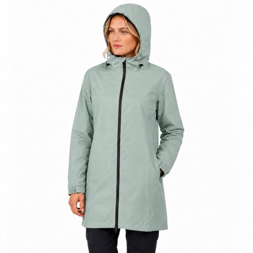 Modvibe Regenjacke Damen Wasserdicht Atmungsaktiv Regenmantel Damen Wasserdicht Leichte Windbreaker Damen mit Kapuze Regenmantel Damen Lang für Aktivitäten im Freien