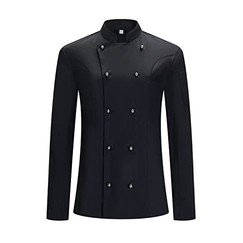 MISEMIYA - Damen-KOCHJACKE - Damen-KOCH-UNIFORM Damen-KOCHJACKE - Hospitality Uniform - Ref.848 - Medium, Kochjacken Herren 848 - Schwarz