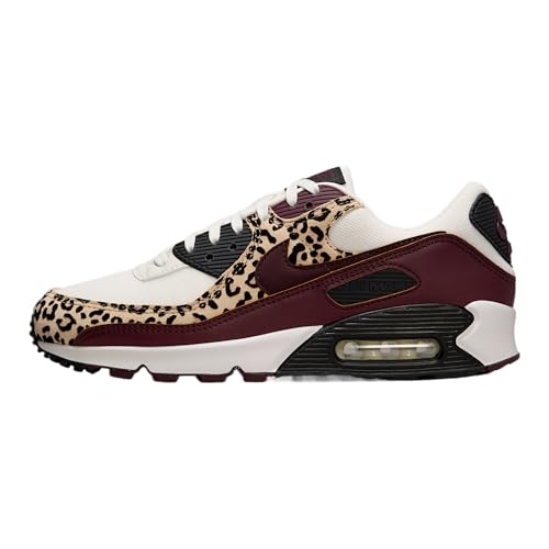NIKE Damen Air Max 90 Sneaker, Segel Burgund Crush Schwarz, 38 EU