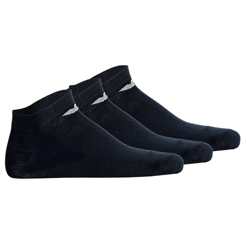 Emporio Armani Herren-Socken aus Baumwolle, 3er-Pack, Blau, Größe S/M, Blau/Blau/Blau, S-M