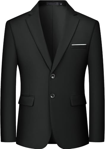 QUELDRA Sakko Herren Slim Fit 2 Knöpfe Smart Casual Leichtes Anzugjacke