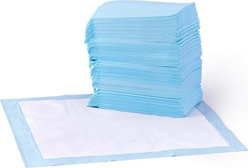 Amazon Basics Trainingspads für Hunde und Welpen, auslaufsicheres 5-lagiges Design mit schnell trocknender Oberfläche, Normale Größe, 50 Stück, Blau
