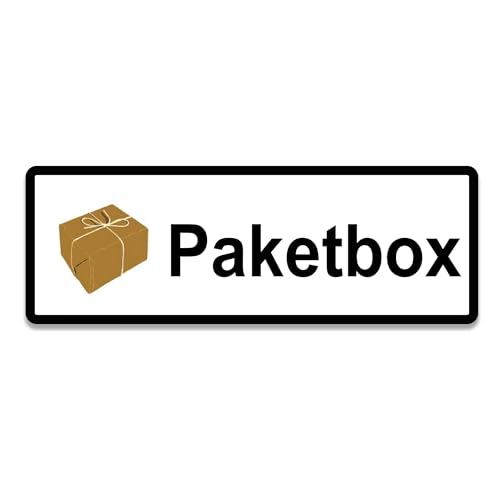 Paketbox Symbol Aufkleber, Abziehbild, Sticker, Postkasten, Paketkasten, Paket Box (verschiedene Größen) (25 x 11 cm)