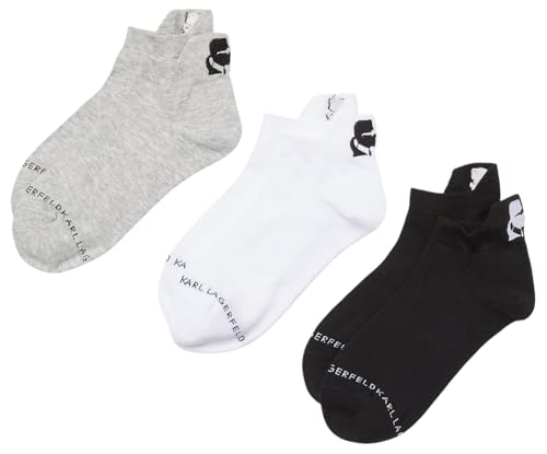 Karl Lagerfeld International B.V Men's Karl Lagerfeld, K/Kameo Logo Sneaker 3 Pack Socks, Mehrfarbig, 9-11