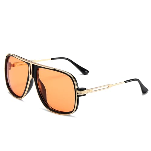 SHEEN KELLY Retro 80er Sonnenbrillen Pilotenbrille Herren Vintage Luxus Metall Brillen Damen Große Linsen Die Klassische Eyewear Fahrbrille