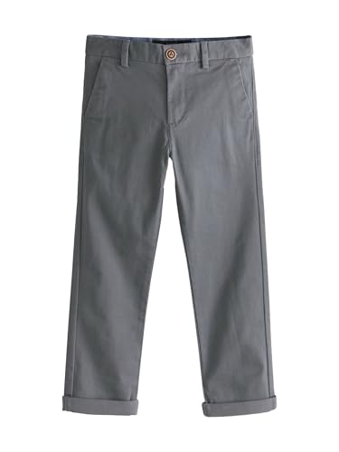 NEXT Jungen Chinohose mit Stretch Holzkohle Grau 122