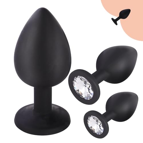 Onperpoe 3 Stück Sexspielzeug Analplug Set Anal Plug Butt Plug Silikon Buttplug für Frauen und Männer Größen Klein+Medium+Groß Anal Plug Set für Anfänger Erfahrene Männer Frauen