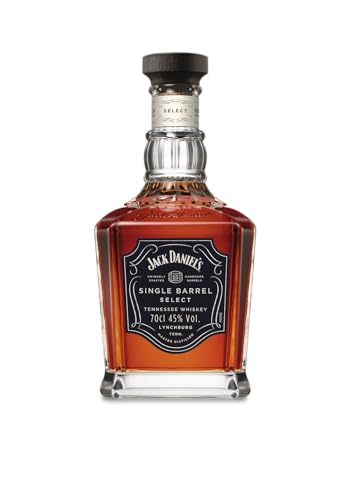 Jack Daniel‘s Single Barrel Select - Tennessee Whiskey - Ein hochwertiges Geschenk - Süße Vanille, schwere Eiche und dunkle Kirschen - 0.7L/ 45% Vol.